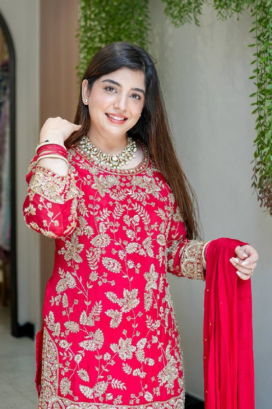 Heavy Embroidered Designer Sharara Suit with Dupatta
